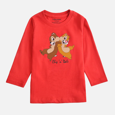 CHIP & DALE JUNIOR FEISTA COLOR GIRLS LONG SLEEVE T-SHIRT