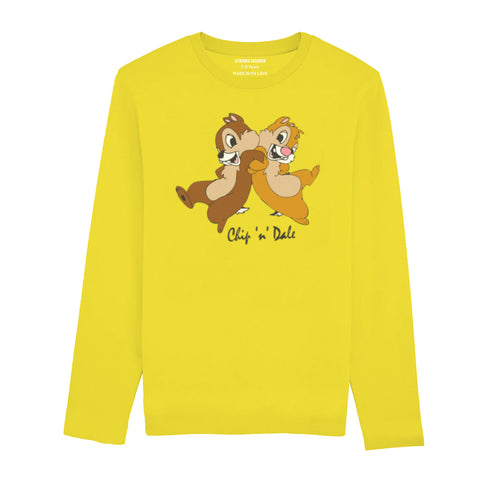 CHIP & DALE JUNIOR BLAZING YELLOW COLOR GIRLS LONG SLEEVE T.SHIRT