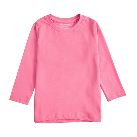 JUNIOR COSMOS PINK COLOR GIRLS LONG SLEEVE T-SHIRT