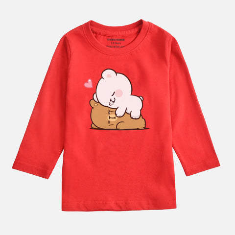DIGITAL PRINTED MILK & MOCHA JUNIOR FEISTA COLOR GIRLS LONG SLEEVE T.SHIRT