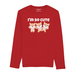 I’M CUTE JUNIOR FEIRY RED COLOR GIRLS LONG SLEEVE T.SHIRT