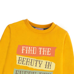 FIND THE BEAUTY GIRLS ORANGE SHADE FLEECE SWEAT-SHIRT