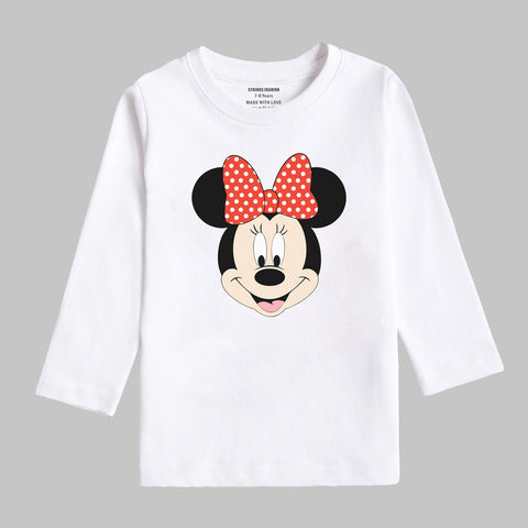 Digital Printed MinnieJunior Girls Long Sleeve T.Shirt
