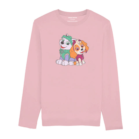 DIGITAL PRINTED PAW JUNIOR TICKLED PINK COLOR GIRLS LONG SLEEVE T.SHIRT