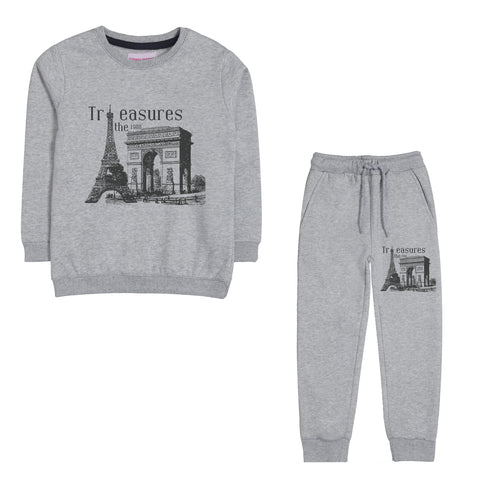 TREASURES JUNIOR BOY GREY HEADER TRACK SUIT