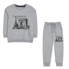 TREASURES JUNIOR BOY GREY HEADER TRACK SUIT