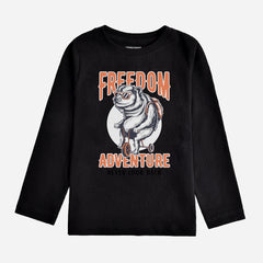 Digital Printed Freedom Adventure Junior Boys Long Sleeve T.Shirt
