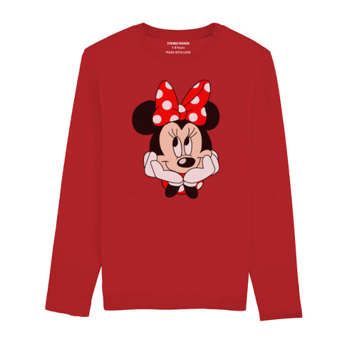 MINNIE 2 JUNIOR FEIRY RED COLOR GIRLS LONG SLEEVE T-SHIRT