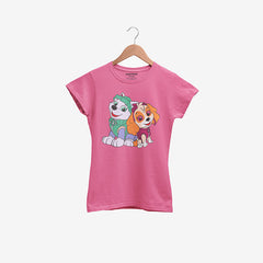 PAW JUNIOR PINK GIRLS T.SHIRT