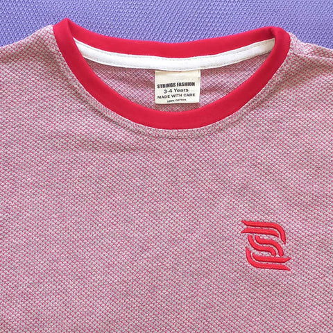 RED GREY POPCONE BOYS SHIRT