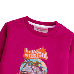HELLO SUNSHINE RED COLOR BOYS LONG SLEEVE SWEAT-SHIRT