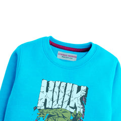 HULK SKY BLUE COLOR BOYS LONG SLEEVE SWEAT-SHIRT