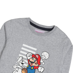SUPER MARIO GREY HEADER BOYS SWEAT-SHIRT