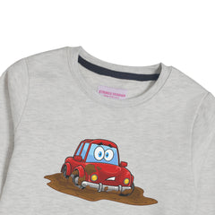 DIRTY CAR OATMEAL BOYS LONG SLEEVE SWEAT-SHIRT