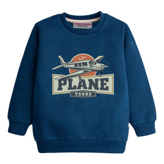 PLANE NAVY BOYS LONG SLEEVE SWEAT-SHIRT