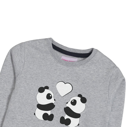PANDA JUNIOR GIRLS GREY HEADER COLOR TRACK SUIT