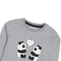 PANDA JUNIOR GIRLS GREY HEADER COLOR TRACK SUIT