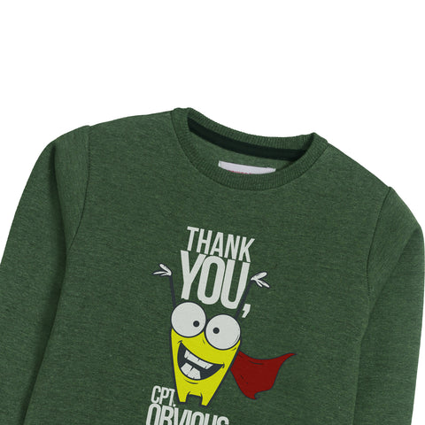 THANK YOU SWEAT-SHIRT ARMY COLOR