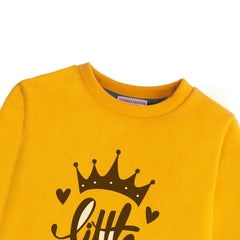 LITTLE PRINCESS GIRLS ORANGE SHADE FLEECE SWEAT-SHIRT