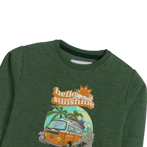 SUN SHINE SWEAT-SHIRT ARMY COLOR