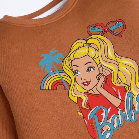 BARBIE LIGHT BROWN GIRLS LONG SLEEVE SWEAT-SHIRT