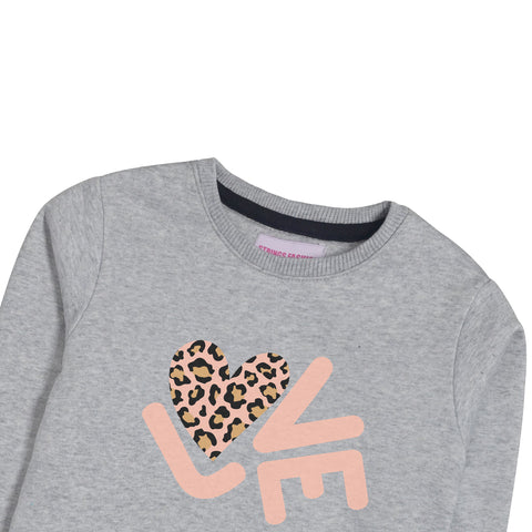 LOVER JUNIOR GIRLS GREY HEADER COLOR TRACK SUIT