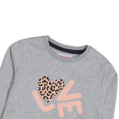 LOVER JUNIOR GIRLS GREY HEADER COLOR TRACK SUIT