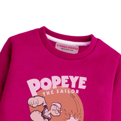 POPEYE RED BOYS LONG SLEEVE SWEAT-SHIRT