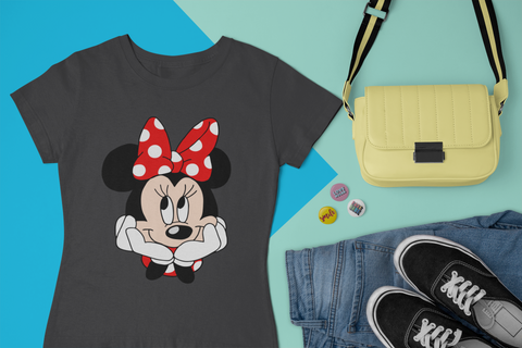 MINNIE JUNIOR BLACK GIRLS T.SHIRT