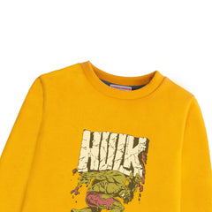 HULK PRINTED FLEECE MUSTERED SWEATSHIRT