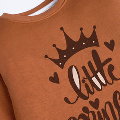 LITTLE PRINCESS LIGHT BROWN GIRLS LONG SLEEVE SWEAT-SHIRT