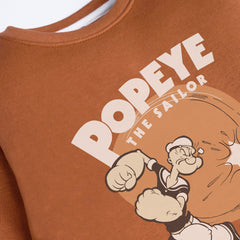 POPEYE LIGHT BROWN COLOR BOYS LONG SLEEVE SWEAT-SHIRT