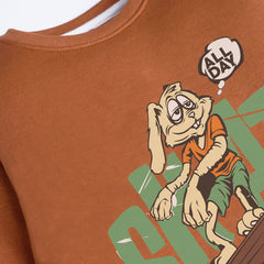SKATE LIGHT BROWN COLOR BOYS LONG SLEEVE SWEAT-SHIRT