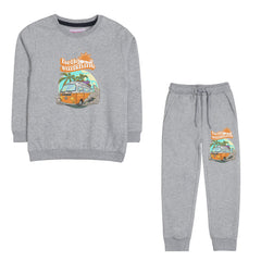 HELLO SUNSHINE JUNIOR BOY GREY HEADER TRACK SUIT