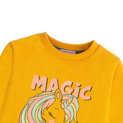 MAGIC GIRLS ORANGE SHADE FLEECE SWEAT-SHIRT