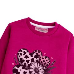 LOVE RED GIRLS LONG SLEEVE SWEAT-SHIRT
