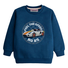 FEEL THE SPEED NAVY BOYS LONG SLEEVE SWEAT-SHIRT