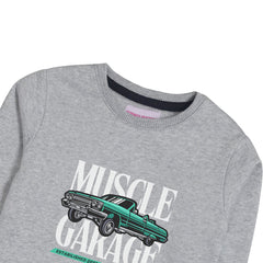 MUSCLE GARAGE GREY HEADER BOYS SWEAT-SHIRT