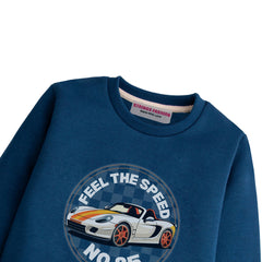 FEEL THE SPEED NAVY BOYS LONG SLEEVE SWEAT-SHIRT