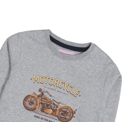 MOTORCYCLE GREY HEADER BOYS SWEAT-SHIRT