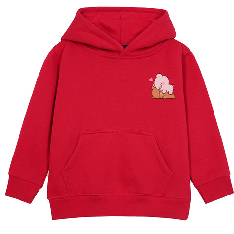MILK & MOCHA RED FLEECE GIRLS HOODIE