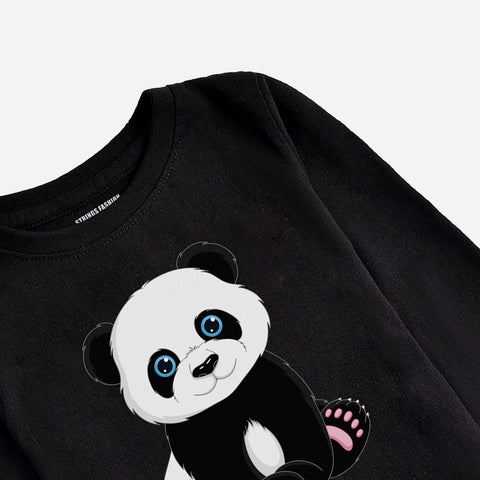 CUTE PANDA JUNIOR BOYS LONG SLEEVE T-SHIRT