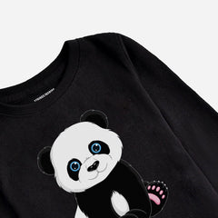 Digital Printed Cute Panda Junior Boys Long Sleeve T.Shirt