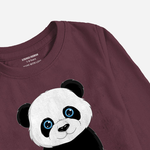 CUTE PANDA JUNIOR BOYS LONG SLEEVE T-SHIRT