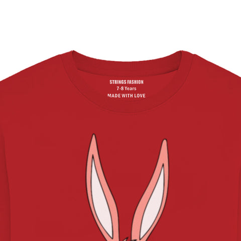 BUG BUNNY JUNIOR FEIRY RED COLOR GIRLS LONG SLEEVE T-SHIRT