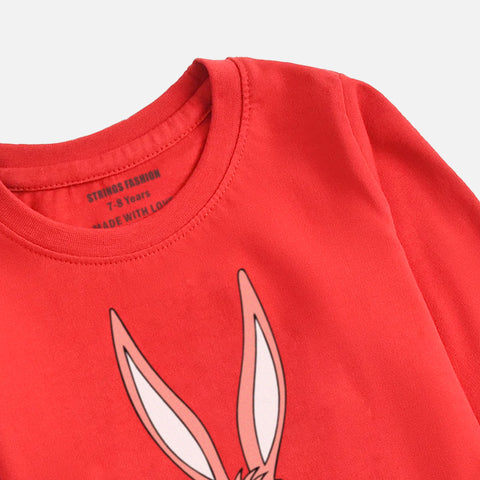 BUG BUNNY JUNIOR FEISTA COLOR GIRLS LONG SLEEVE T-SHIRT