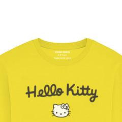 DIGITAL PRINTED HELLO KITTY JUNIOR BLAZING YELLOW COLOR GIRLS LONG SLEEVE T.SHIRT
