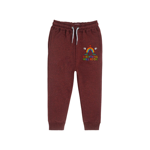 EVERYTHING JUNIOR BOY BURGUNDY FLEESE TRACK SUIT