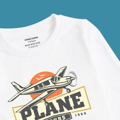 Digital Printed Plane Junior Sleeve T.Shirt