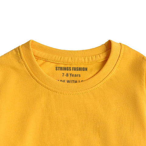 JUNIOR CANARY YELLOW COLOR GIRLS LONG SLEEVE T.SHIRT